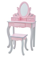 Teamson Home Pink Kids Baby Doll Wooden Play Changing Station Set - Image 4 of 4