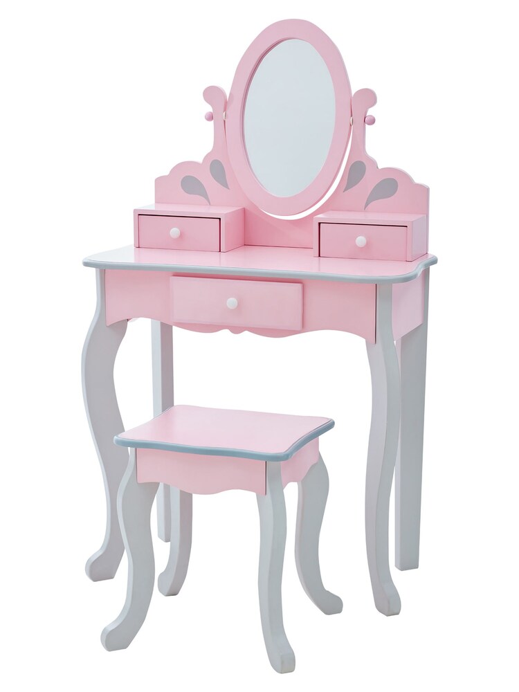 Teamson Home Pink Kids Baby Doll Wooden Play Changing Station Set - Image 4 of 4