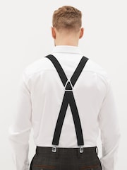 Black Herringbone Wide Braces - Image 2 of 4
