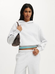 Cotton On Grey Boxy Fleece Hoodie - Image 1 of 4