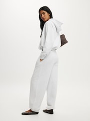 Cotton On Grey Boxy Fleece Hoodie - Image 2 of 4