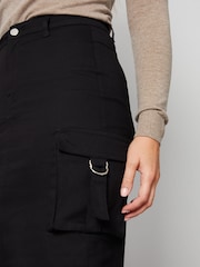 Threadbare Black Cargo Midi Skirt - Image 5 of 5