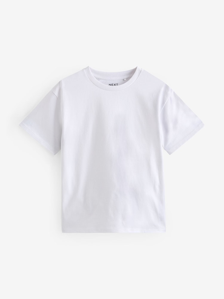 Black/White/Grey Oversized T-Shirts 3 Pack (3-16yrs) - Image 2 of 4