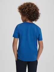 Azul lapislázuli - Camiseta con cuello redondo Bless de Reiss - Imagen 4 de 7
