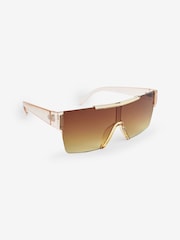 Brown Crystal Frame Visor Sunglasses - Image 3 of 6