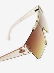 Brown Crystal Frame Visor Sunglasses - Image 6 of 6