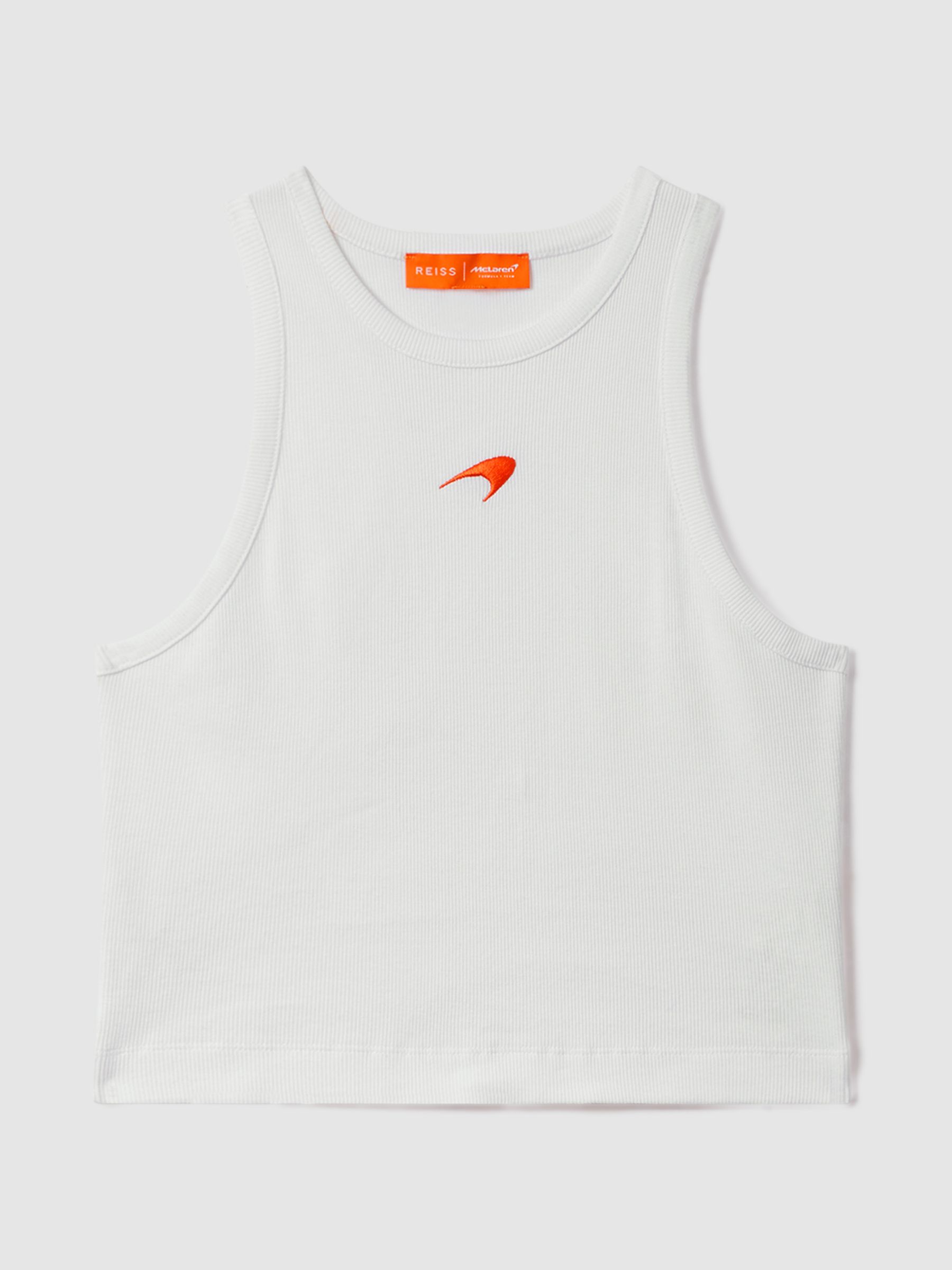 Buy Reiss x McLaren F1 Team White Anniston Cotton Logo Vest