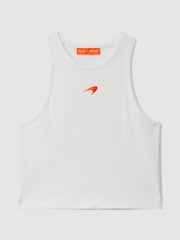 Reiss x McLaren F1 Team White Anniston Cotton Logo Vest - Image 2 of 5