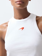 Reiss x McLaren F1 Team White Anniston Cotton Logo Vest - Image 3 of 5