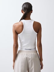 Reiss x McLaren F1 Team White Anniston Cotton Logo Vest - Image 4 of 5