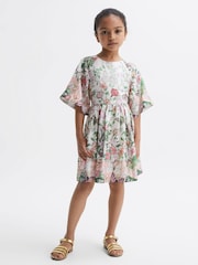 Estampado marfil - Vestido con mangas acampanadas y estampado floral Marnie de Reiss - Imagen 1 de 7