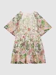 Estampado marfil - Vestido con mangas acampanadas y estampado floral Marnie de Reiss - Imagen 2 de 7