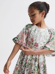 Estampado marfil - Vestido con mangas acampanadas y estampado floral Marnie de Reiss - Imagen 4 de 7