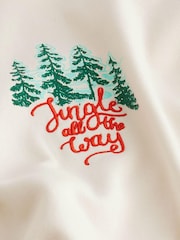 Ecru White Happy Holidays Scenic Back Graphic Christmas Novelty Sweatshirt - Image 7 of 7