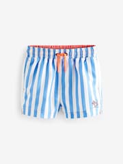 Blue/White Printed Swim Shorts (3mths-7yrs) - Image 1 of 3