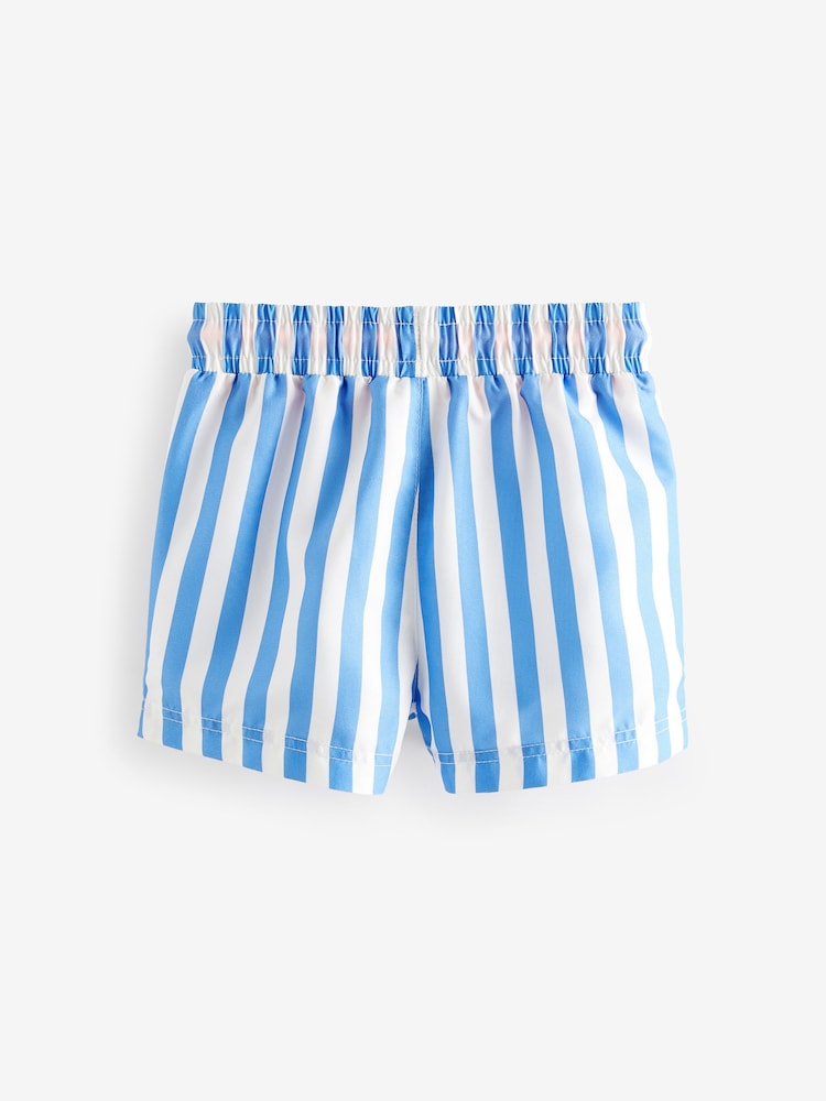 Blue/White Printed Swim Shorts (3mths-7yrs) - Image 2 of 3
