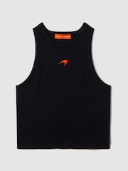 Reiss x McLaren F1 Team Black Anniston Cotton Logo Vest - Image 2 of 6