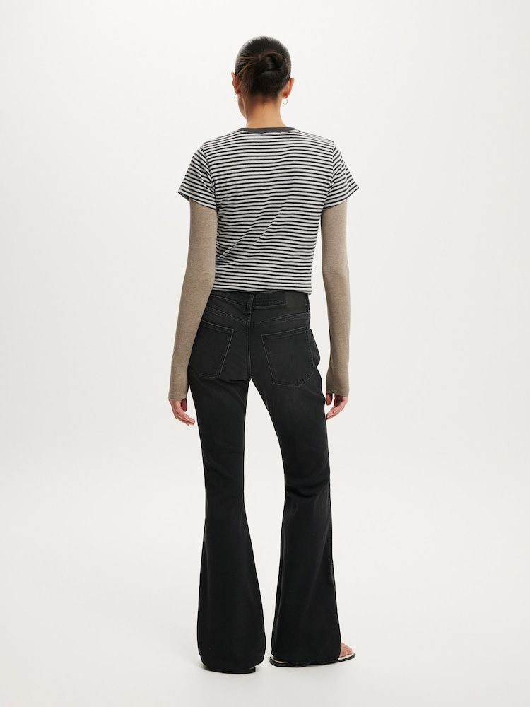 Cotton On Black Mid Rise Bootcut Jeans - Image 2 of 6