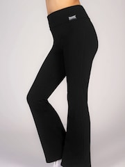 Pineapple Black Foldover Waistband Girls Jersey Flare Trousers - Image 4 of 7