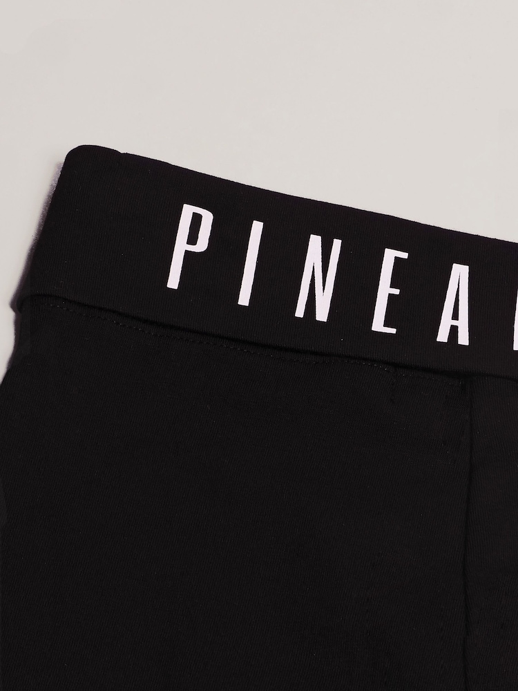 Pineapple Black Foldover Waistband Girls Jersey Flare Trousers - Image 7 of 7