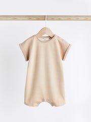 Neutral Star Baby 100% Cotton Romper 4 Pack (0mths-3yrs) - Image 4 of 11