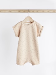 Neutral Star Baby 100% Cotton Romper 4 Pack (0mths-3yrs) - Image 6 of 11
