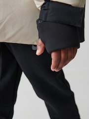 Clarks Stone Boys Colourblock Puffer Coat - Image 8 of 9