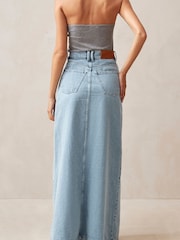 Alohas Blue Mariana Blue Denim Maxi Skirt - Image 2 of 4