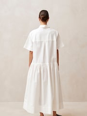 Alohas White 100% Cotton Bay Midi Dress - Image 2 of 6