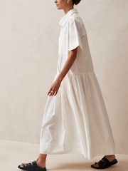 Alohas White 100% Cotton Bay Midi Dress - Image 3 of 6