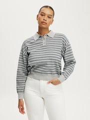Cotton On Boxy Long Sleves Polo Shirt - Bild 1 von 3