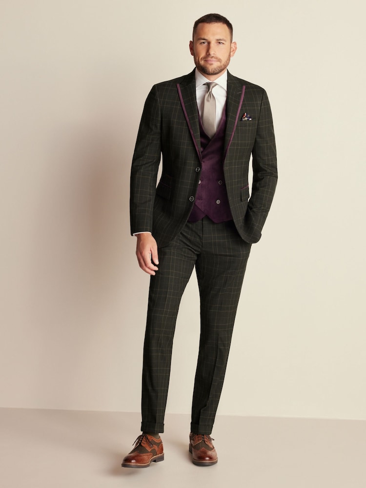 Green Slim Fit Jacket - Image 1 of 9