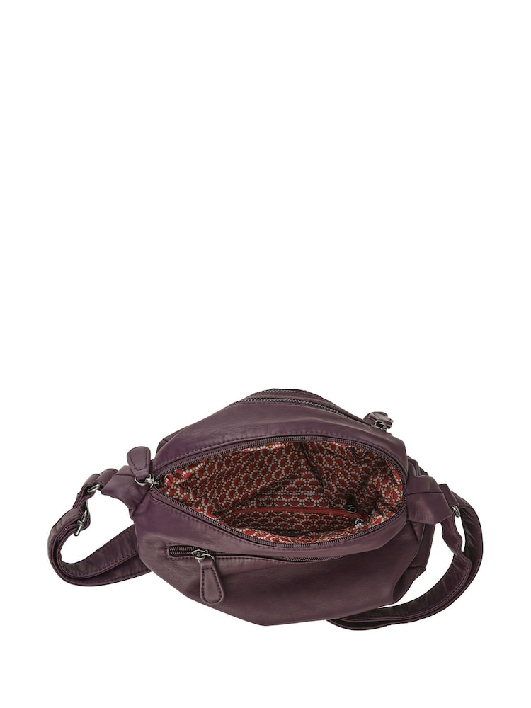 Pavers Purple Zip-Close Shoulder Bag - Image 3 of 3 Pavers Purple Zip-Close Shoulder Bag - Image 3 of 3