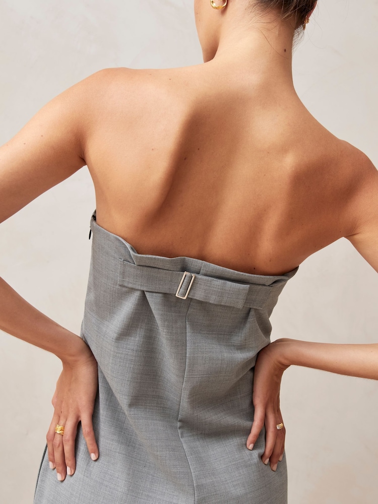 Alohas Grey Elisa Bandeau Wide Leg Jumpsuit - Image 5 of 5