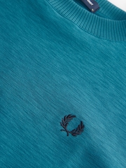 Fred Perry Relaxed Fit Slub Textured T-Shirt - Image 6 of 7