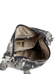 Pavers Black Floral Zip-Close Shoulder Bag - Image 6 of 6