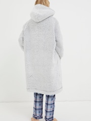 FatFace Grey Carrie Fluffy Snuggle Hoodie - Image 2 of 7