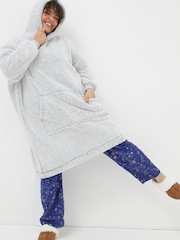 FatFace Grey Carrie Fluffy Snuggle Hoodie - Image 3 of 7