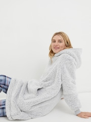 FatFace Grey Carrie Fluffy Snuggle Hoodie - Image 4 of 7