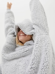 FatFace Grey Carrie Fluffy Snuggle Hoodie - Image 5 of 7