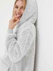 FatFace Grey Carrie Fluffy Snuggle Hoodie - Image 6 of 7