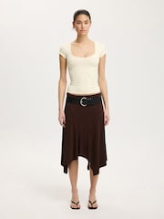 Cotton On Cream Hold Me Short Sleeve Top - Image 5 of 5