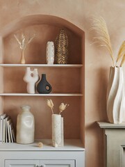 White Textured Sculptural Ceramic Vase - Image 2 of 5