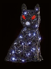 Premier Decorations Ltd 45cm Lit 3D Black Cat Soft Acrylic Light Sculpture - Image 1 of 1