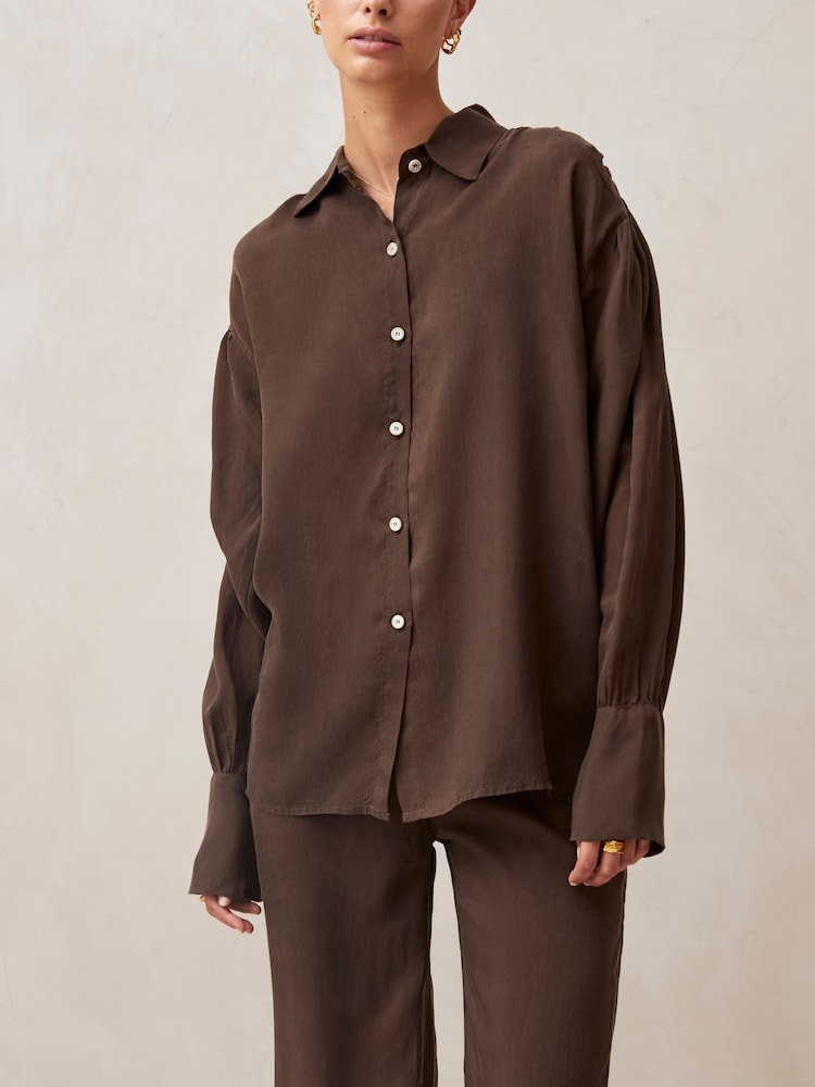 Alohas Brown Heart Blouse - Image 1 of 4