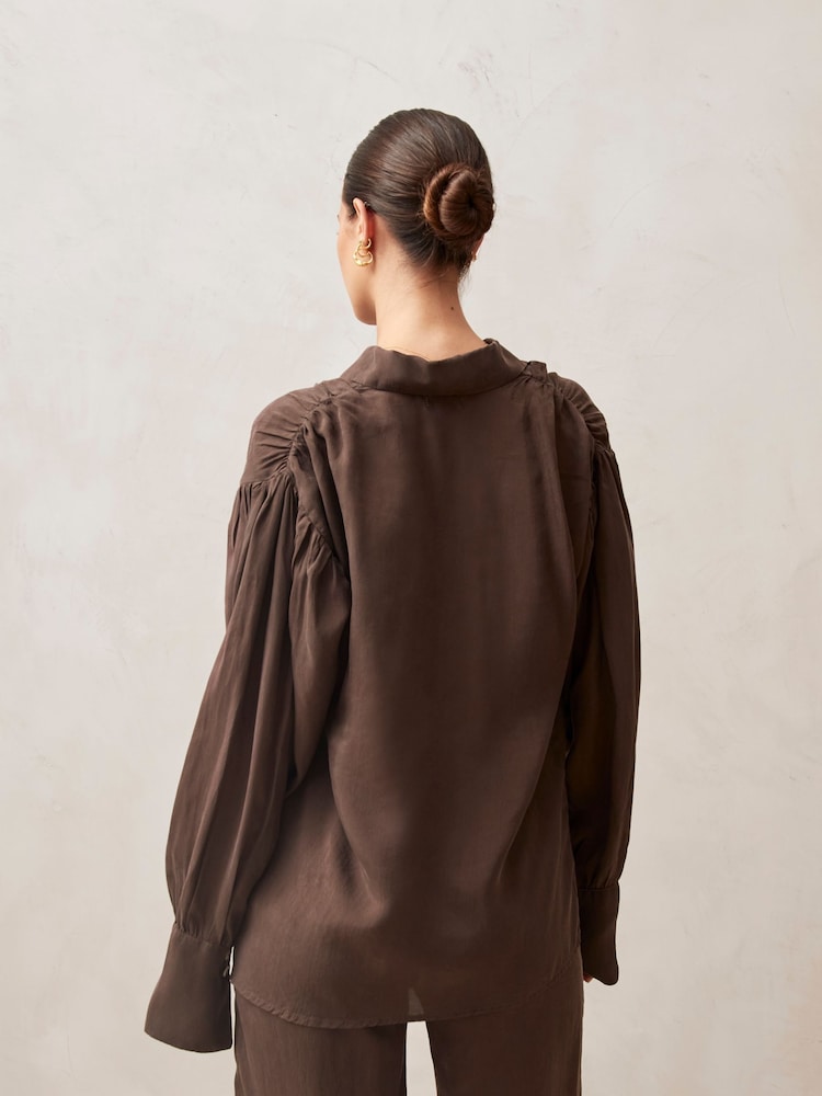 Alohas Brown Heart Blouse - Image 2 of 4