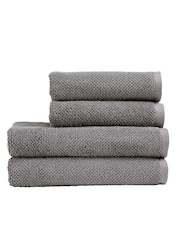 Christy Titanium Brixton Popcorn Textured Weave Cotton Towel - Image 3 of 3