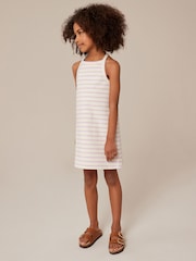 Rainbow Stripe Ribbed Racer Jersey Dress (3-16yrs) - Image 2 of 7