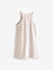 Rainbow Stripe Ribbed Racer Jersey Dress (3-16yrs) - Image 6 of 7
