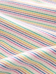 Rainbow Stripe Ribbed Racer Jersey Dress (3-16yrs) - Image 7 of 7